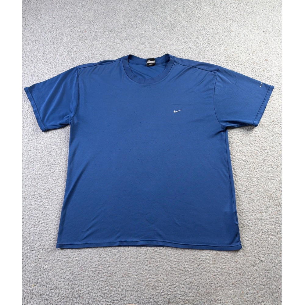 Vintage Nike Alpha Project Gym Shirt Mens XL Blue Made in USA Swoosh Y2K